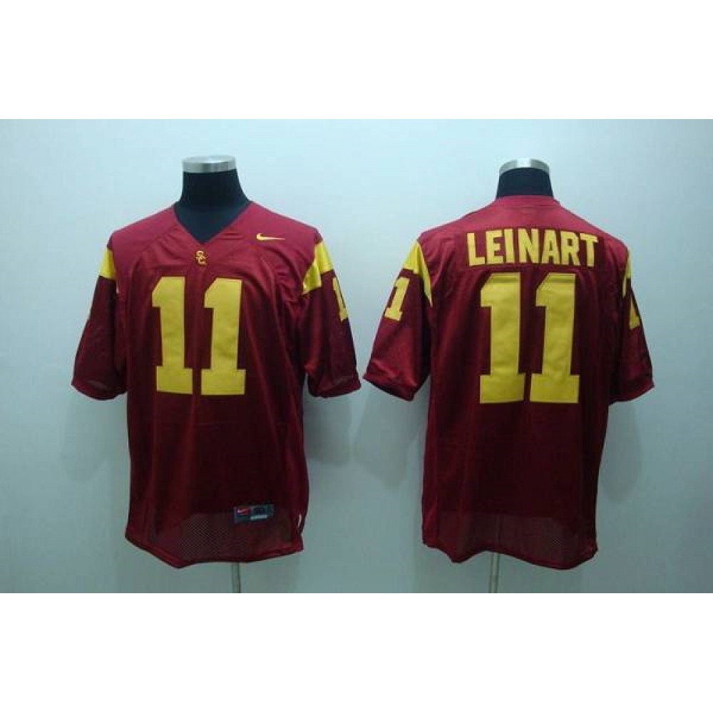 Trojans #11 Matt Leinart Red Stitched NCAA Jersey 1