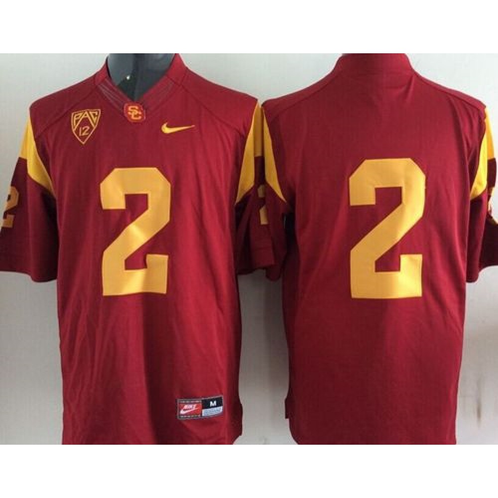 Trojans #2 Robert Woods Red Stitched NCAA Jersey 1
