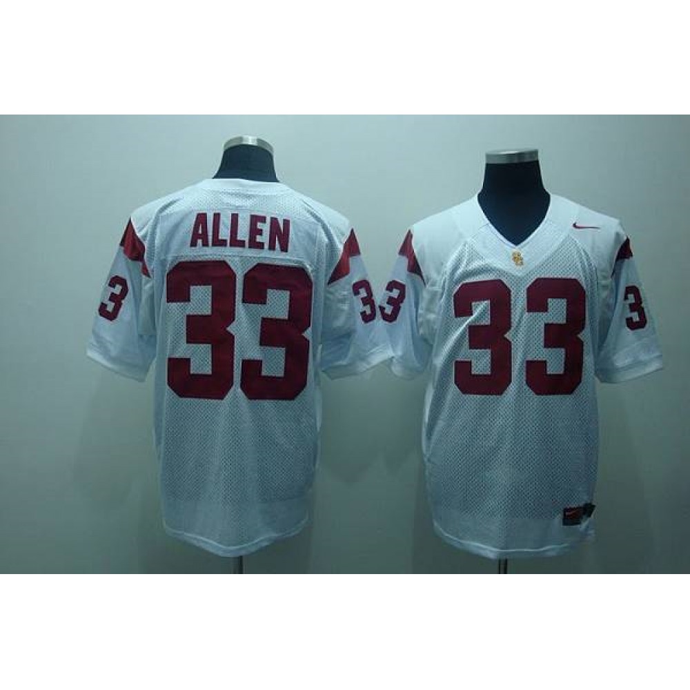 Trojans #33 Marcus Allen White Stitched NCAA Jersey 1