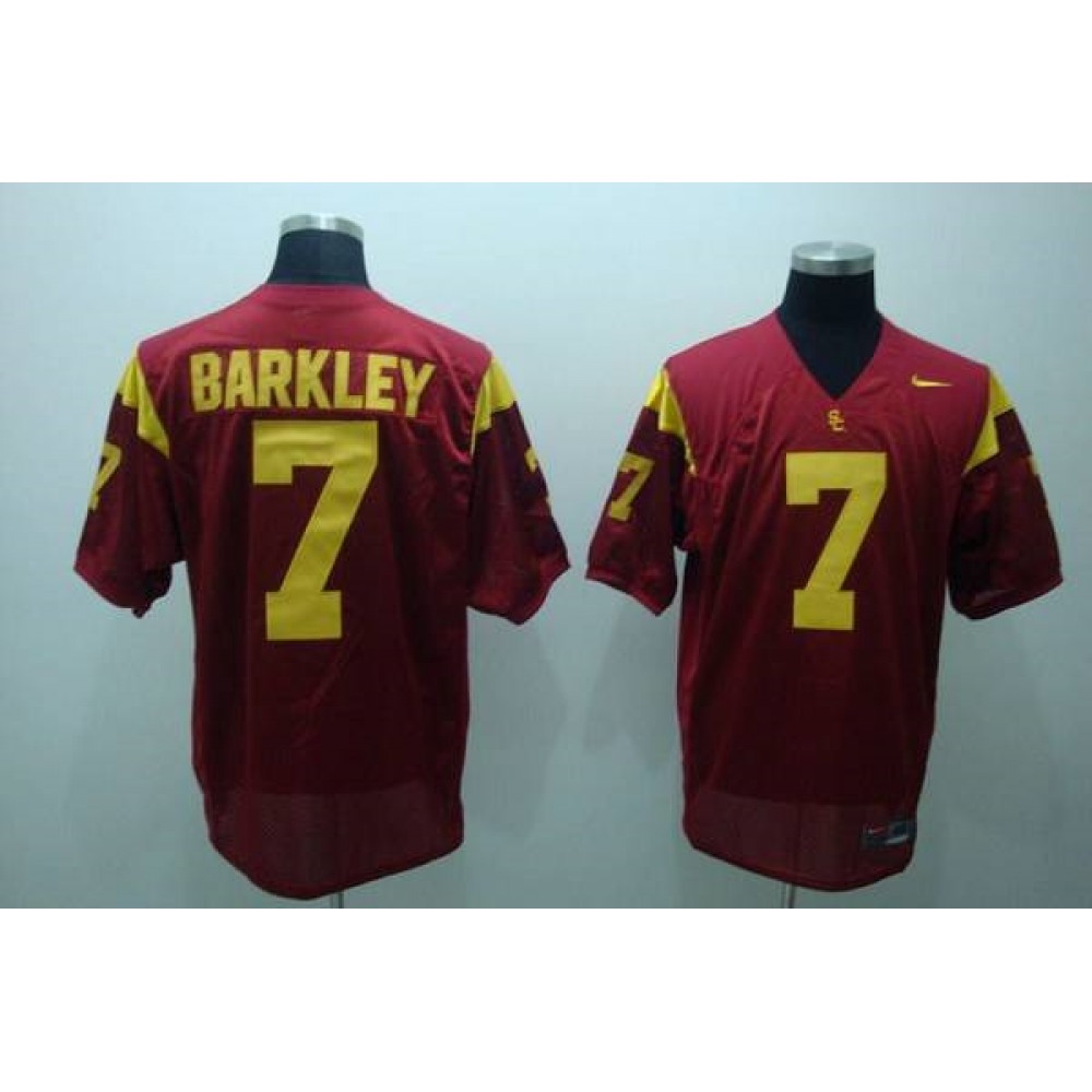 Trojans #7 Matt Barkley Red Stitched NCAA Jersey 1