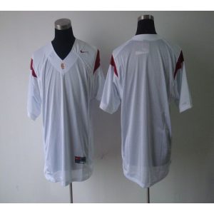 Trojans Blank White Stitched NCAA Jersey