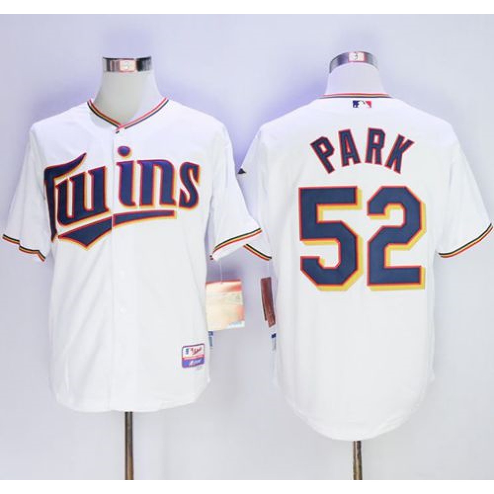 Twins #52 Byung-Ho Park White Home Cool Base Stitched MLB Jersey 1