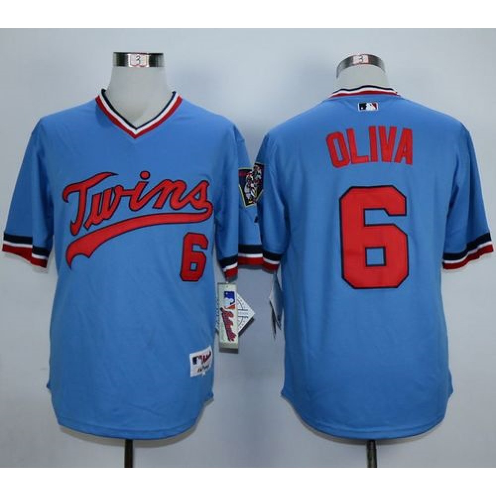 Twins #6 Tony Oliva Light Blue 1984 Turn Back The Clock Stitched MLB Jersey 1