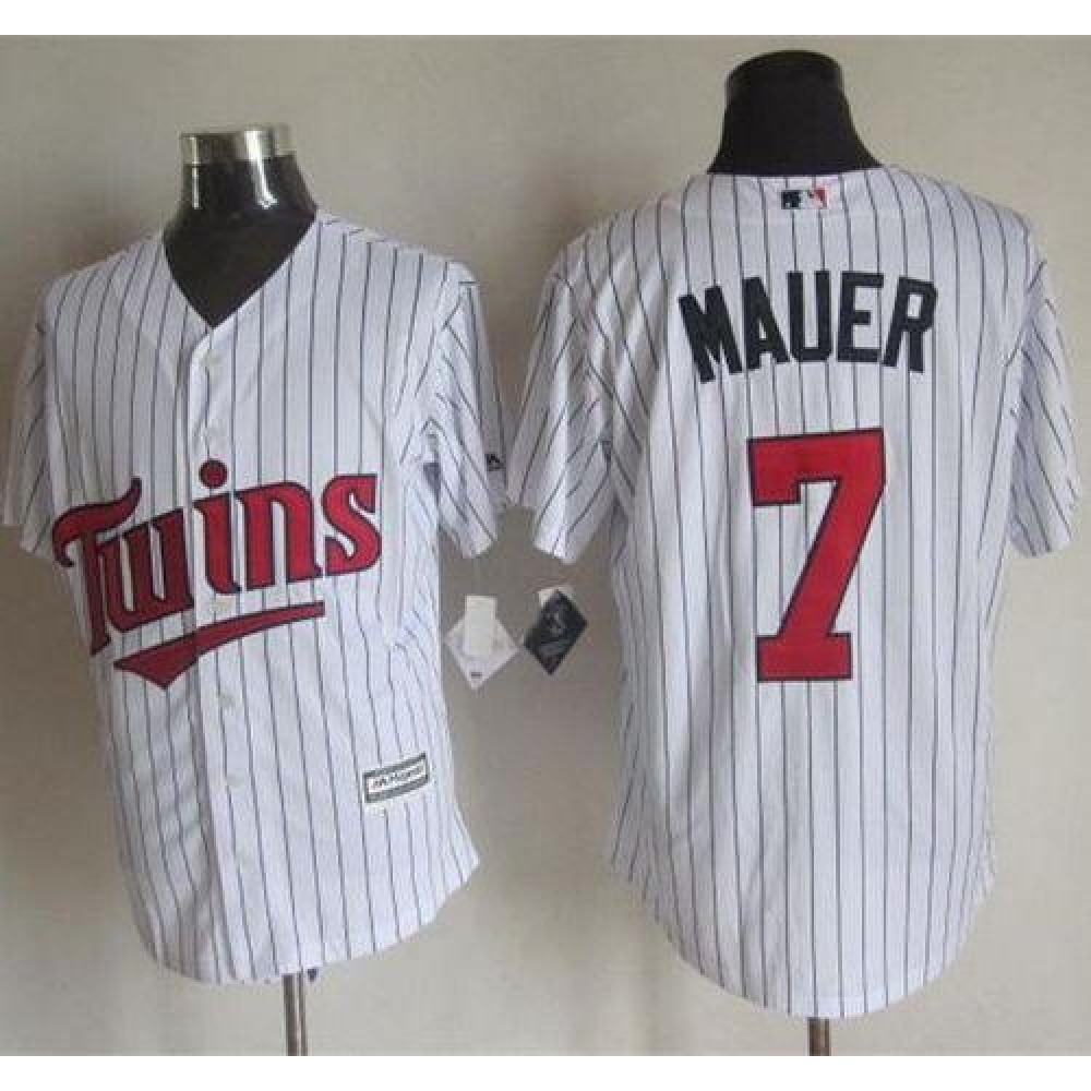 Twins #7 Joe Mauer White New Cool Base Stitched MLB Jersey 1
