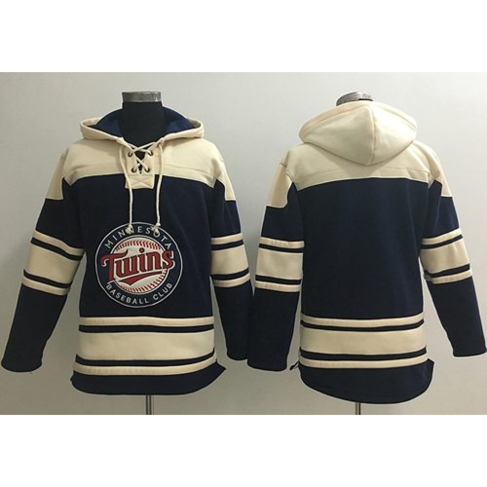 Twins Blank Navy Blue Sawyer Hooded Sweatshirt MLB Hoodie 1