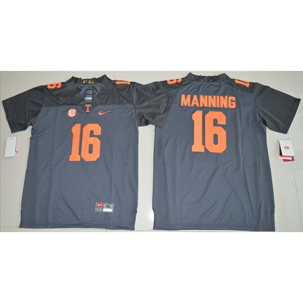 Vols #16 Peyton Manning Grey Stitched Youth NCAA Jersey 1