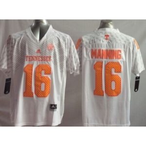 Vols #16 Peyton Manning White Stitched Youth NCAA Jersey