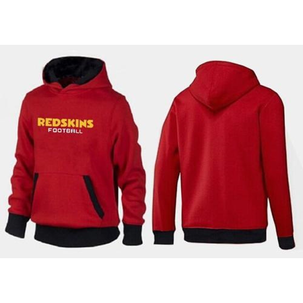 Washington Redskins English Version Pullover Hoodie Red & Black 1