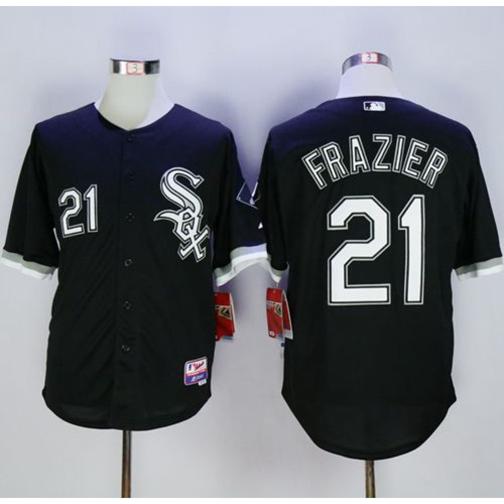 White Sox #21 Todd Frazier Black Cool Base Stitched MLB Jersey 1