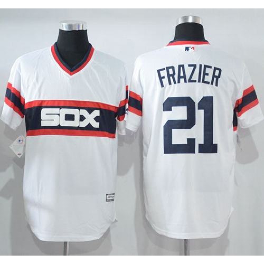 White Sox #21 Todd Frazier White New Cool Base Alternate Home Stitched MLB Jersey 1
