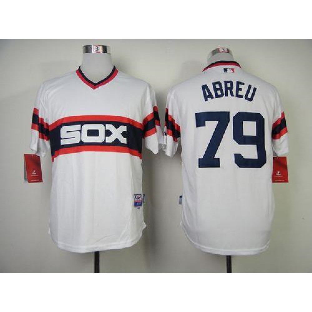White Sox #79 Jose Abreu White Alternate Home Cool Base Stitched MLB Jersey 1
