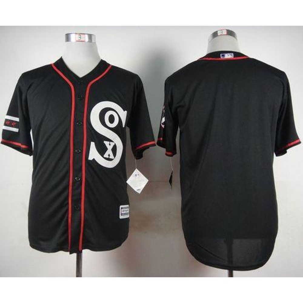 White Sox Blank Black New Cool Base Stitched MLB Jersey 1