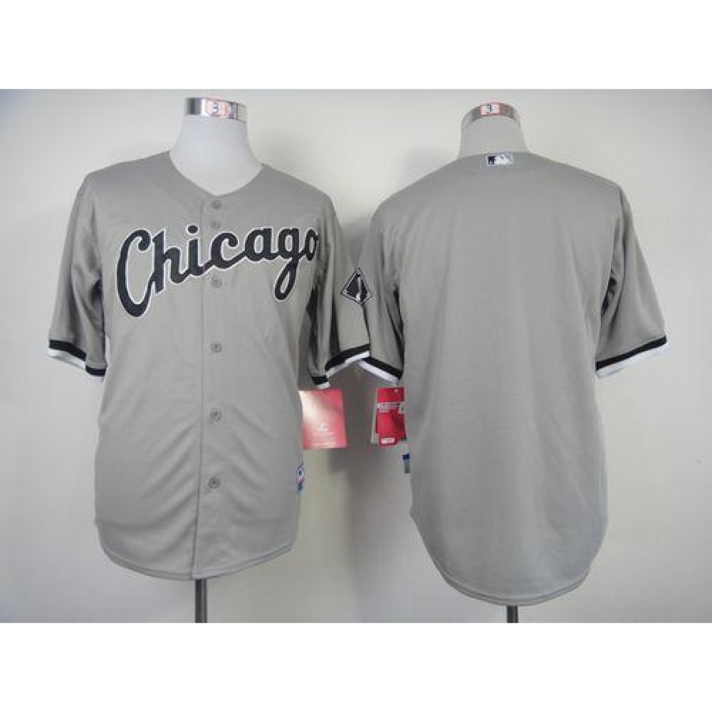 White Sox Blank Grey Cool Base Stitched MLB Jersey 1