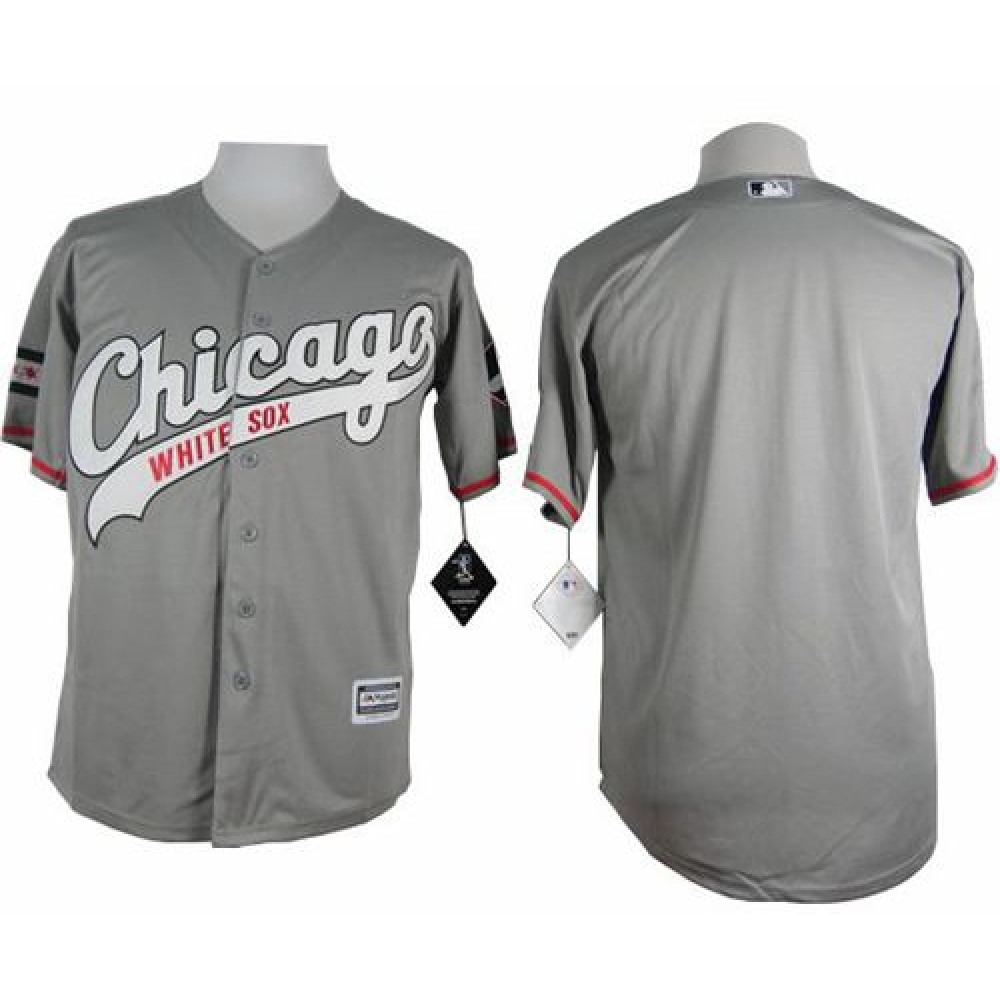 White Sox Blank Grey New Cool Base Stitched MLB Jersey 1