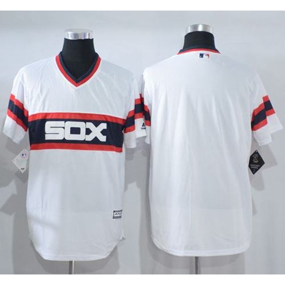 White Sox Blank White New Cool Base Alternate Home Stitched MLB Jersey 1