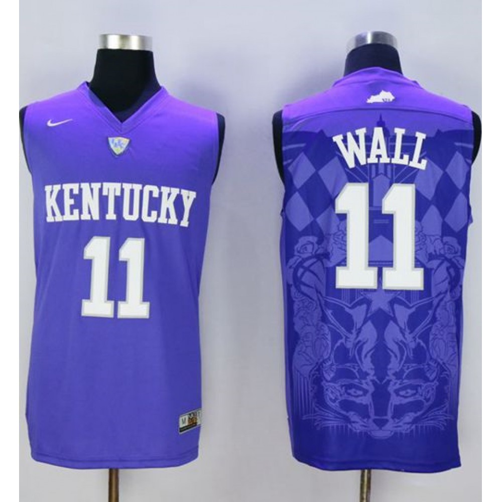 Wildcats #11 John Wall Blue Basketball Stitched NCAA Jersey 1