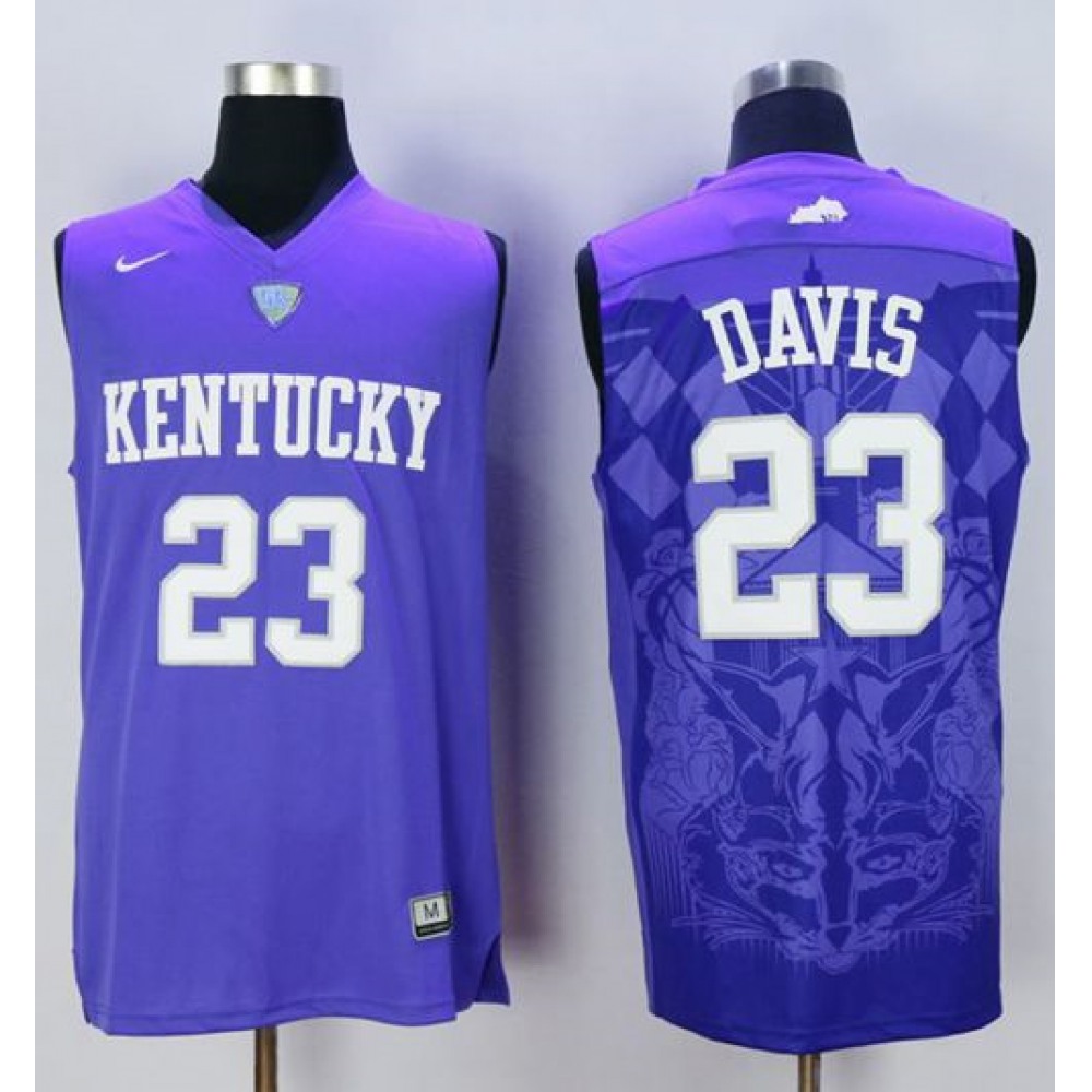 Wildcats #23 Anthony Davis Blue Basketball Stitched NCAA Jersey 1