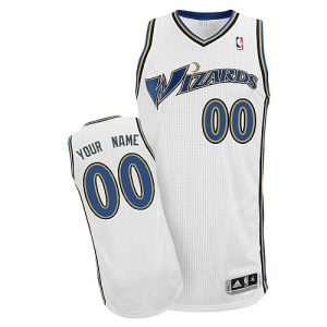 Men's Washington Wizards White Authentic Custom Jersey