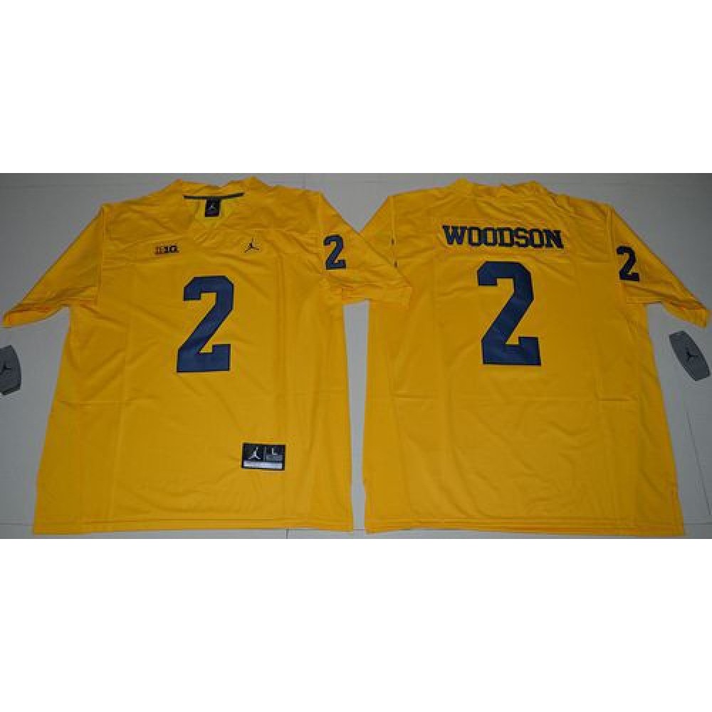 Wolverines #2 Charles Woodson Gold Limited Stitched NCAA Jersey 1