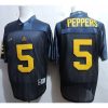 Wolverines #5 Jabrill Peppers Navy Blue Stitched NCAA Jersey