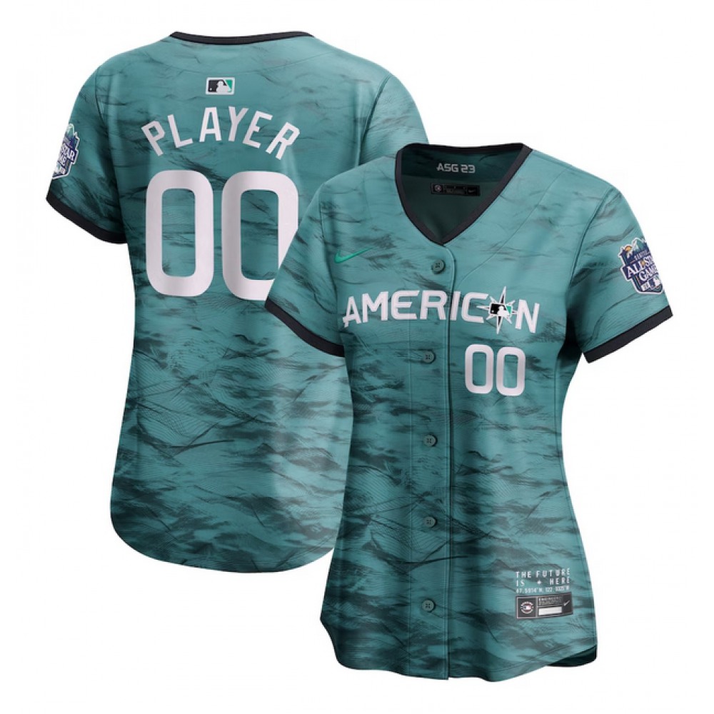 Women's ACTIVE Player Custom 2023 All-star Teal Stitched Baseball Jersey(Run Small) 1