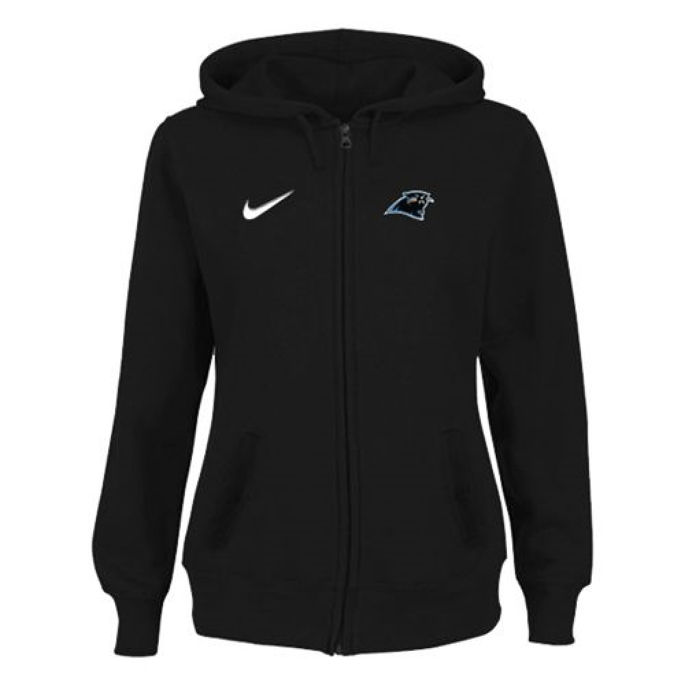 Women's Carolina Panthers Stadium Rally Full Zip Hoodie Black 1