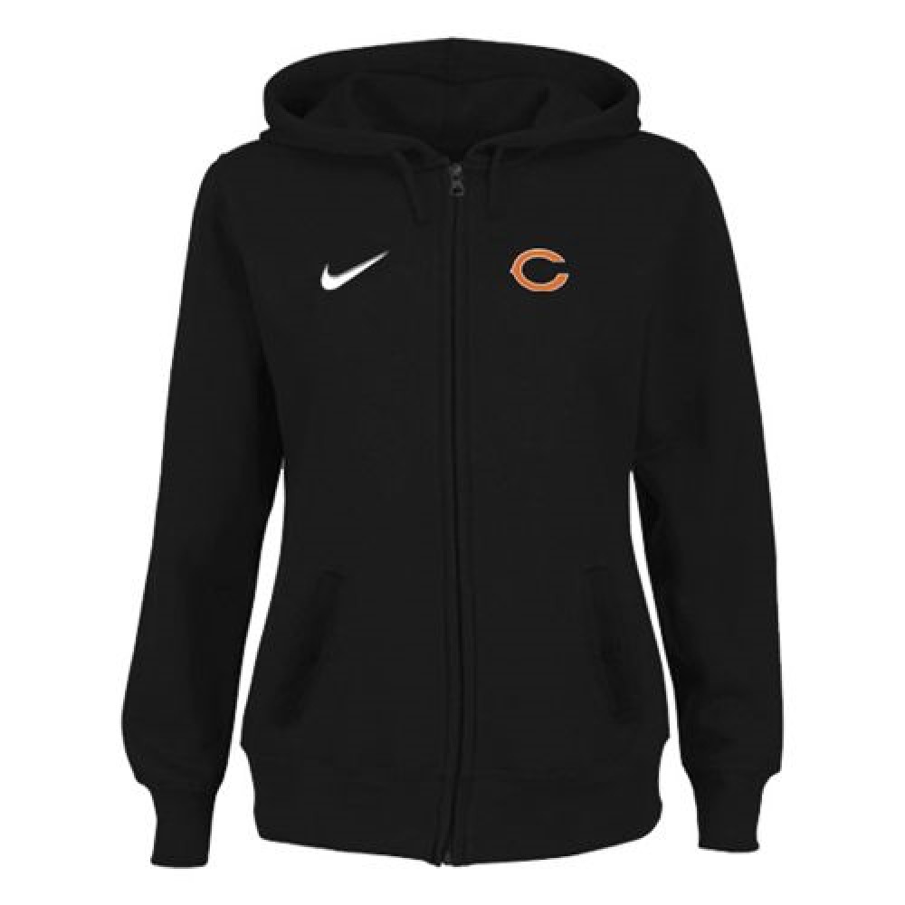 Women's Chicago Bears Stadium Rally Full Zip Hoodie Black 1