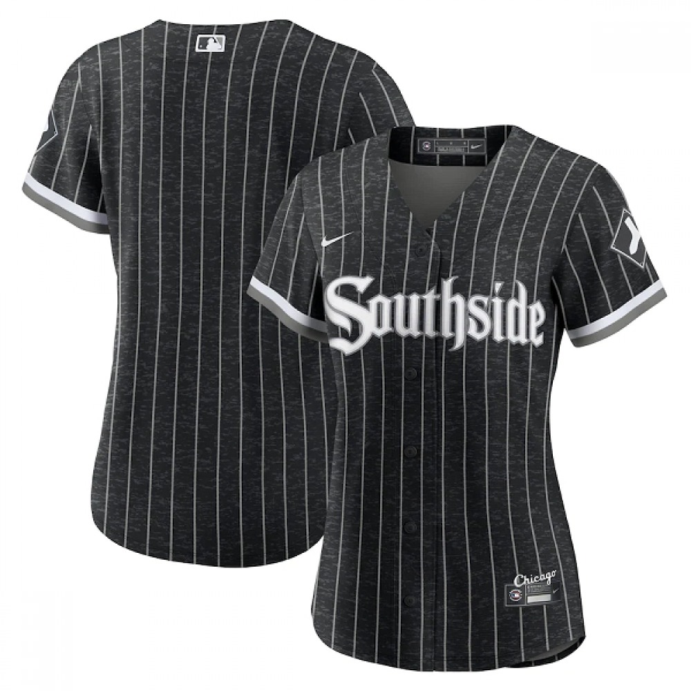 Women's Chicago White Sox Blank 2021 Black Connect city Stitched MLB Jersey 1