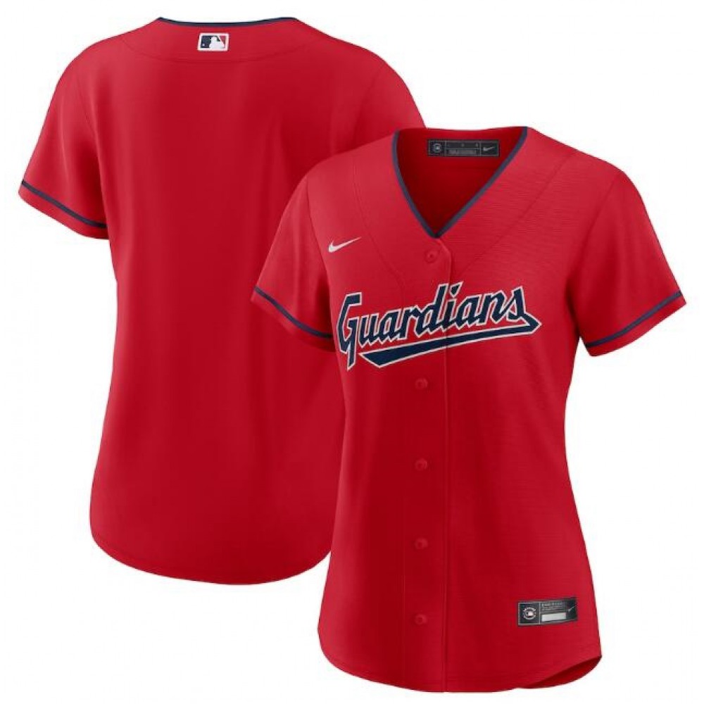 Women's Cleveland Guardians Blank Stitched Baseball Jersey(Run Small) 1