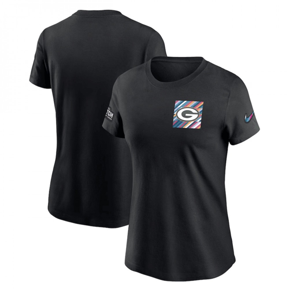 Women's Green Bay Packers Black 2023 Crucial Catch Sideline Tri-Blend T-Shirt(Run Small) 1