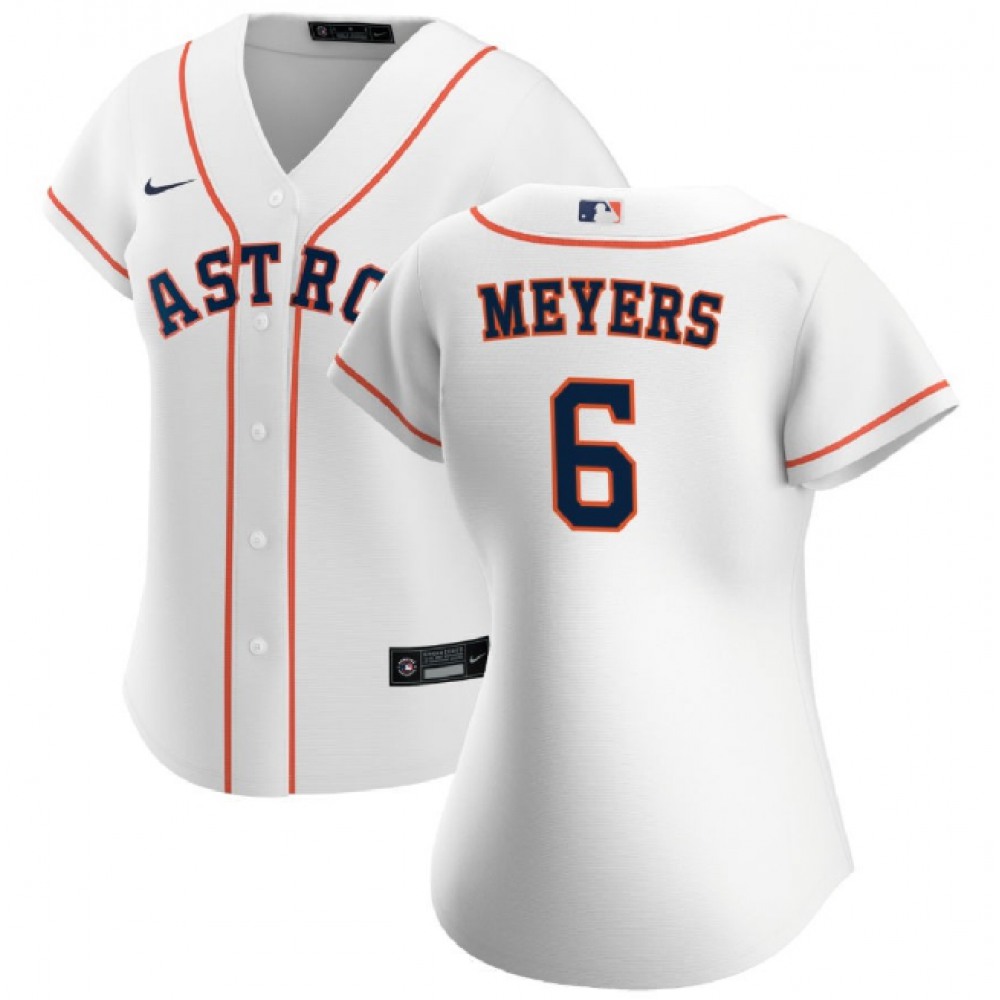 Women's Houston Astros Jake Meyers White Stitched Baseball Jersey(Run Small) 1
