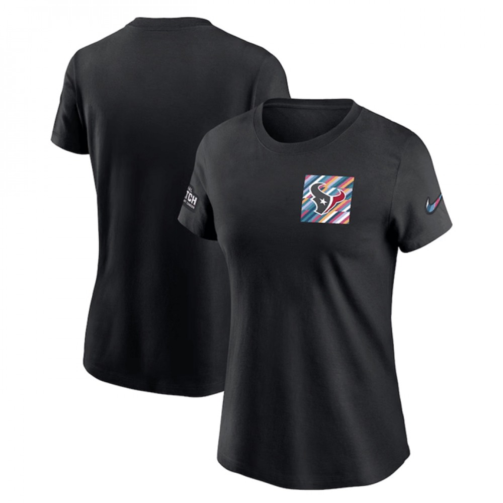 Women's Houston Texans Black 2023 Crucial Catch Sideline Tri-Blend T-Shirt(Run Small) 1