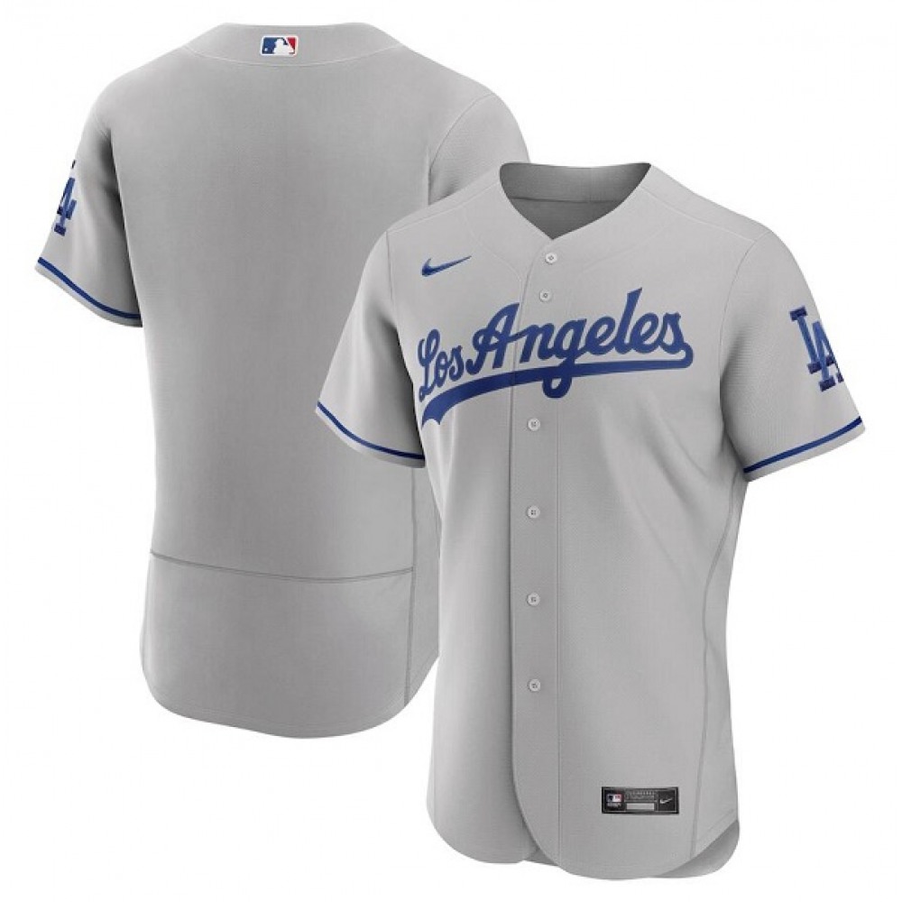 Women's Los Angeles Dodgers Gray Stitched Jersey(Run Small) 1