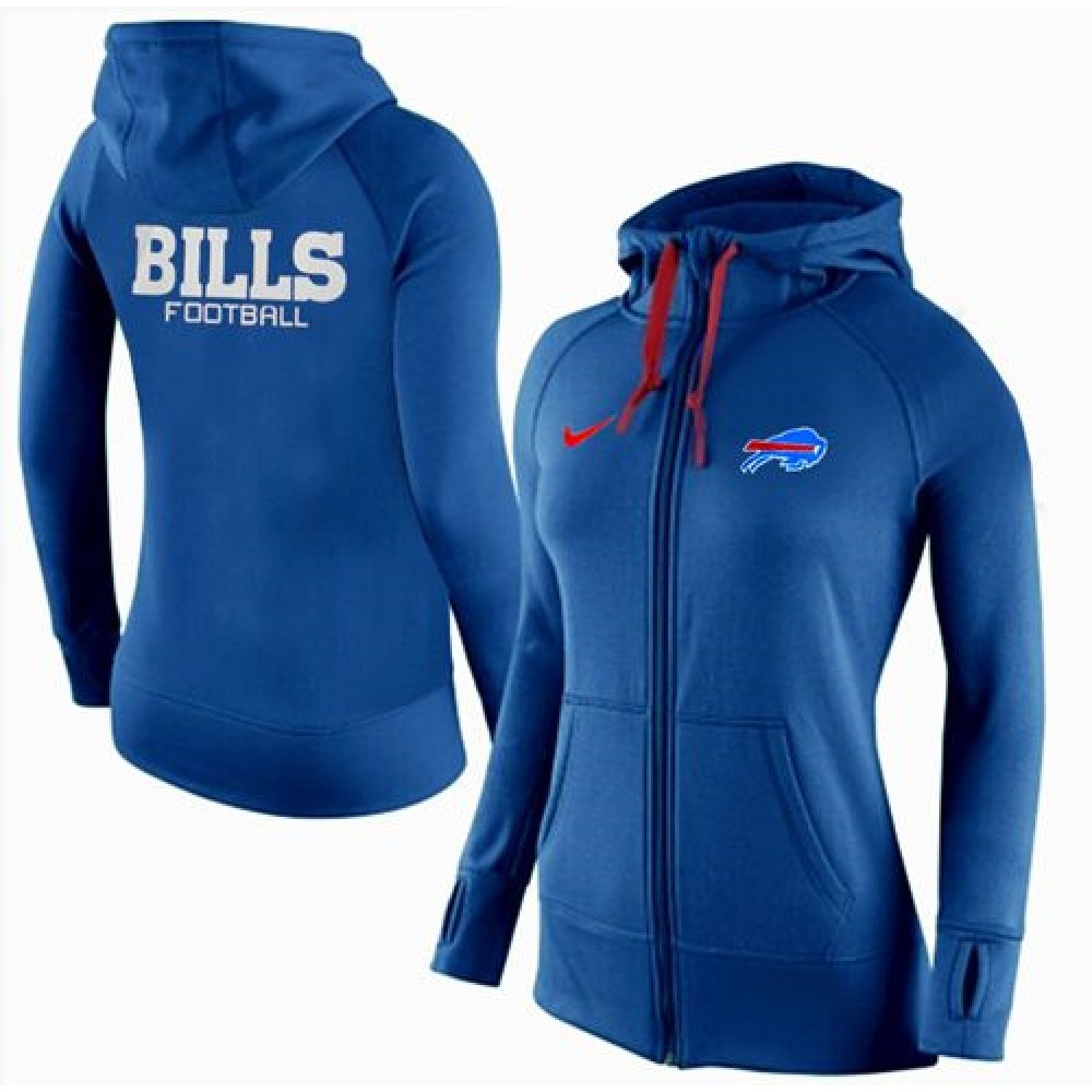 Women's Buffalo Bills Full-Zip Performance Hoodie Blue 1
