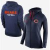 Women's Chicago Bears Full-Zip Performance Hoodie Dark Blue