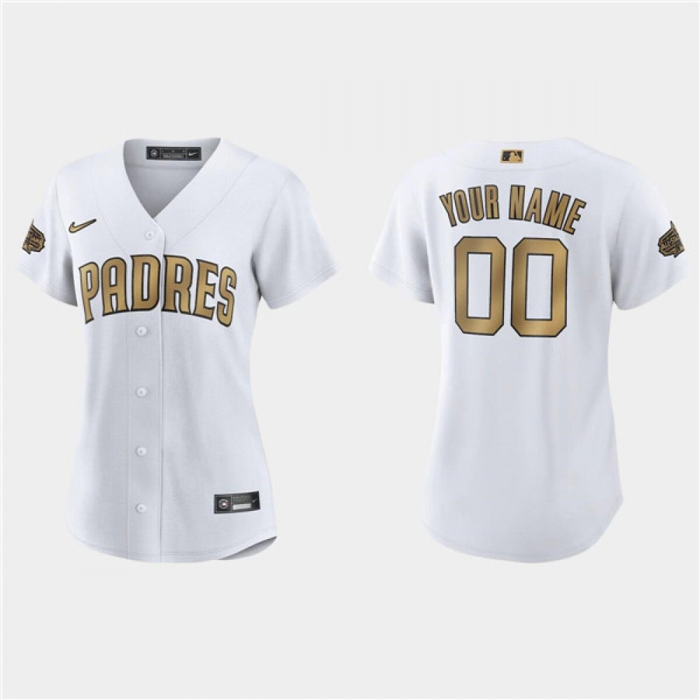 Women's San Diego Padres ACTIVE Player Custom 2022 All-Star White Stitched Baseball Jersey(Run Small) 1