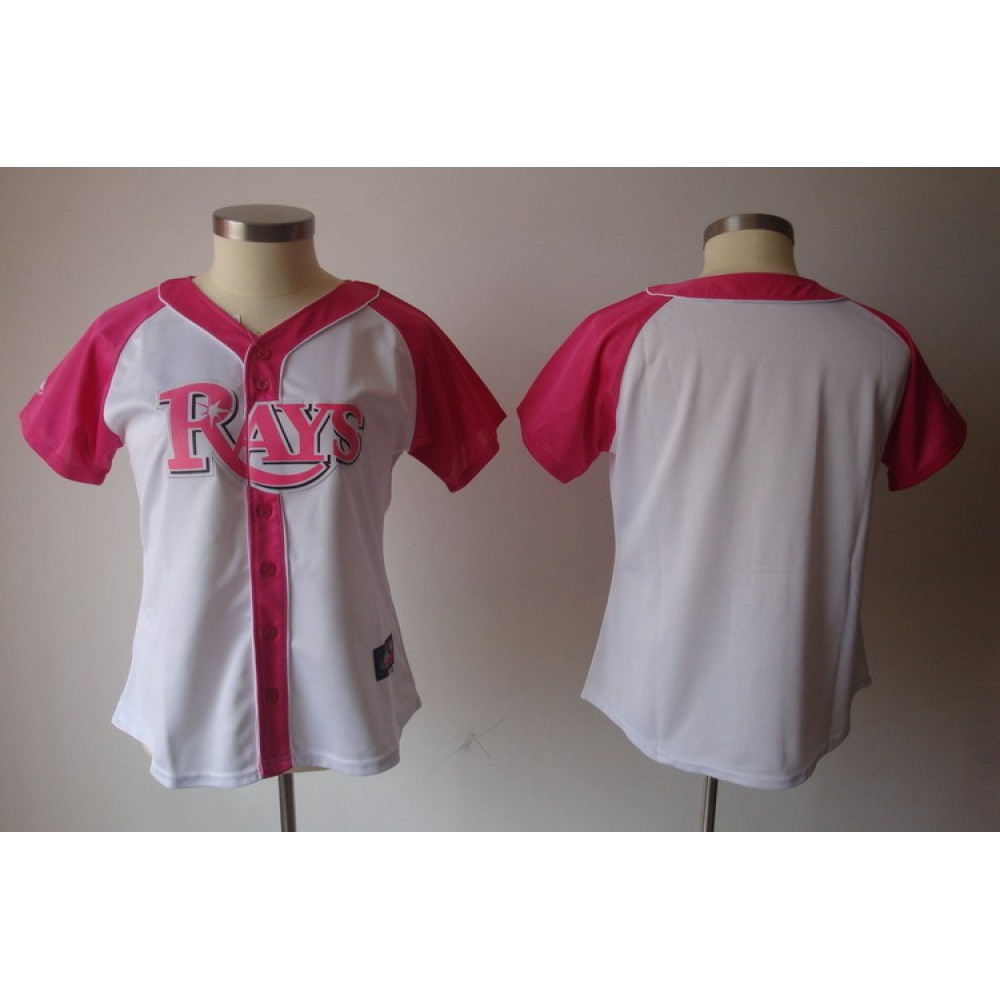 Women's Tampa Bay Rays Blank White Splash Fashion Stitched MLB Jersey 1