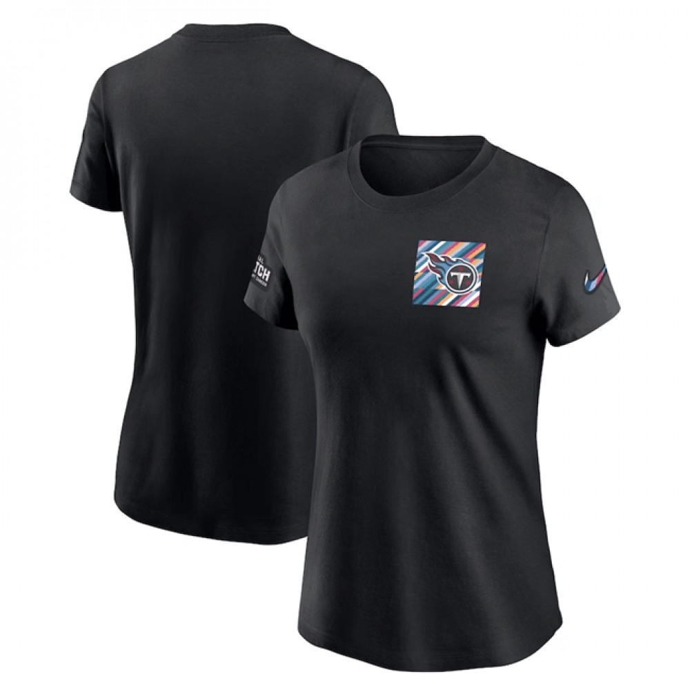 Women's Tennessee Titans Black 2023 Crucial Catch Sideline Tri-Blend T-Shirt(Run Small) 1