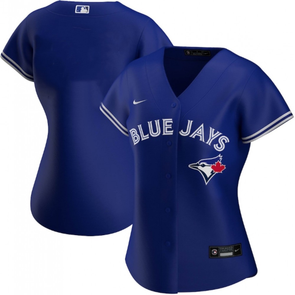 Women's Toronto Blue Jays Blank Blue Stitched Baseball Jersey(Run Small) 1