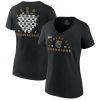 Women's Vegas Golden Knights Black 2023 Stanley Cup Champions Jersey Roster V-Neck T-Shirt