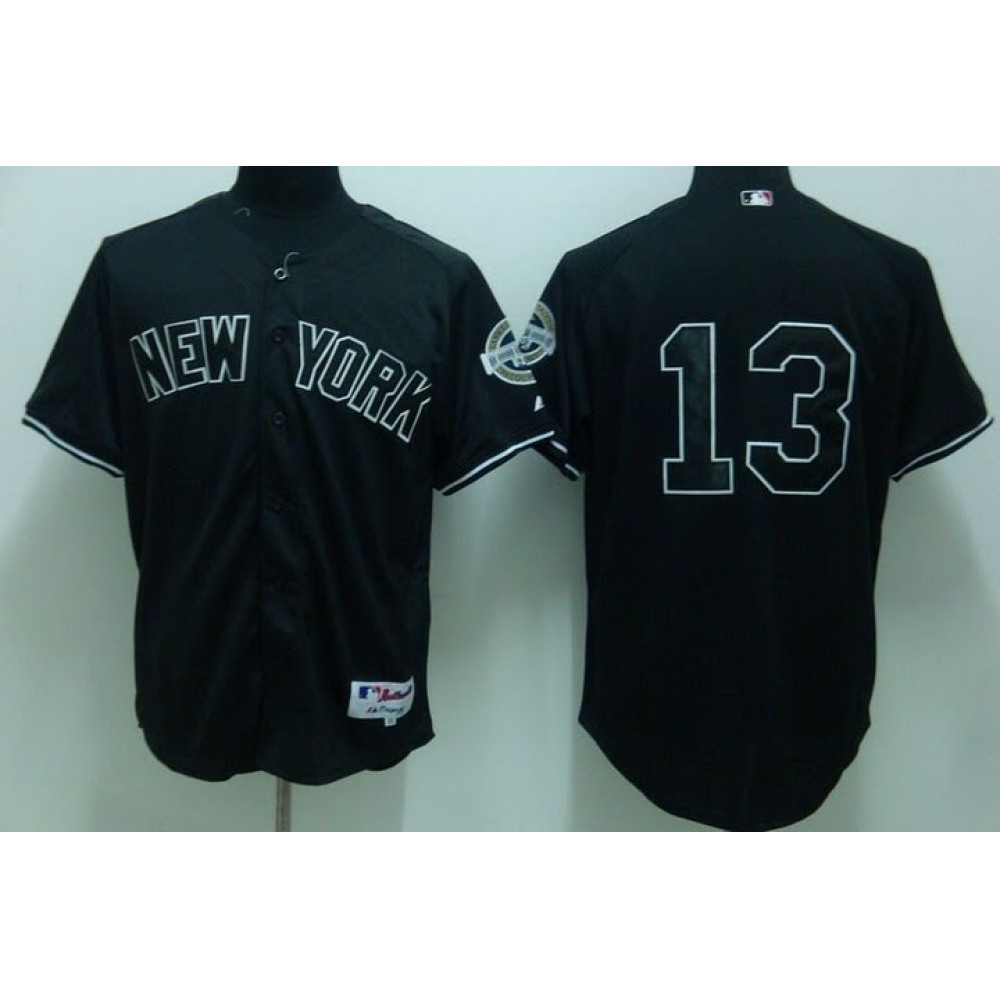 Yankees #13 Alex Rodriguez Stitched Black Youth MLB Jersey 1