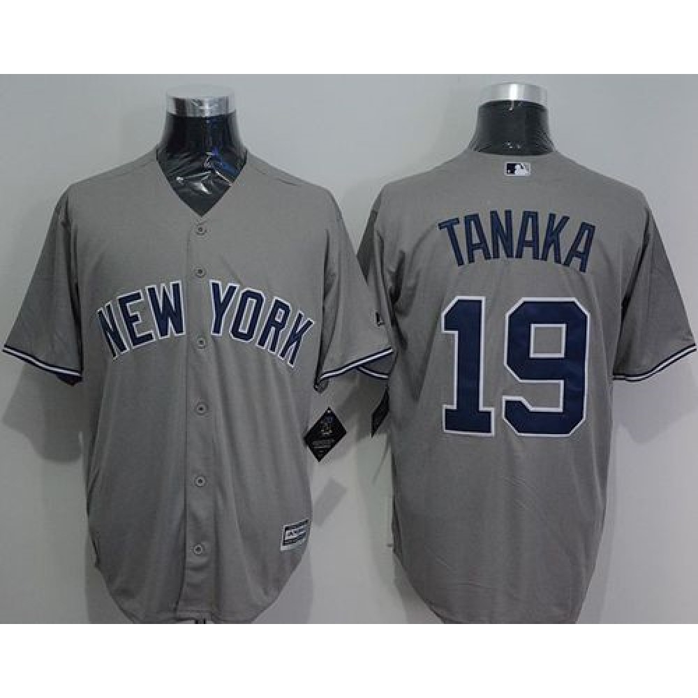 Yankees #19 Masahiro Tanaka Grey New Cool Base Stitched MLB Jersey 1