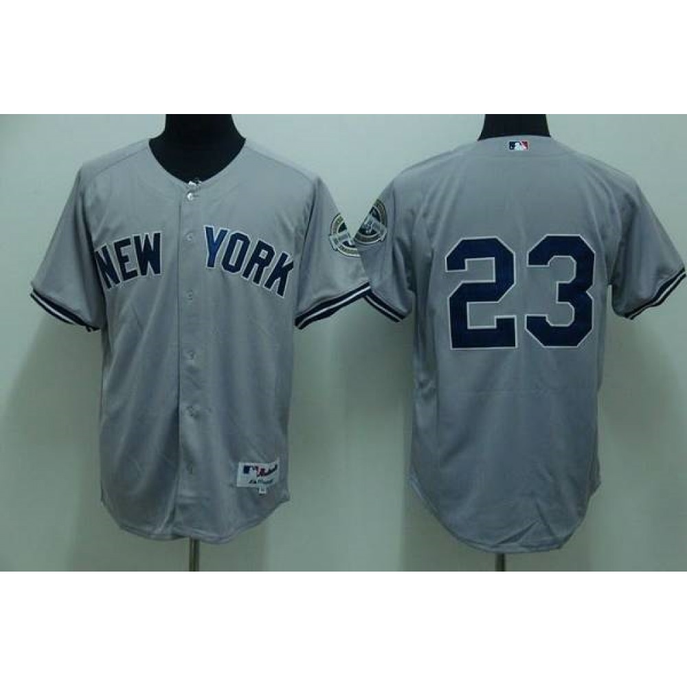 Yankees #23 Don Mattingly Stitched Grey Youth MLB Jersey 1