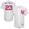 Yankees #23 Don Mattingly White Strip Flexbase Authentic Collection 2016 Mother's Day Stitched MLB Jersey