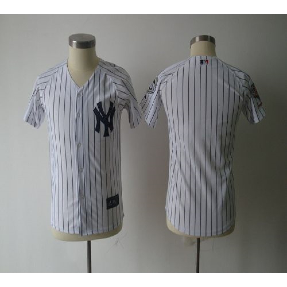 Yankees Blank White Stitched Youth MLB Jersey 1