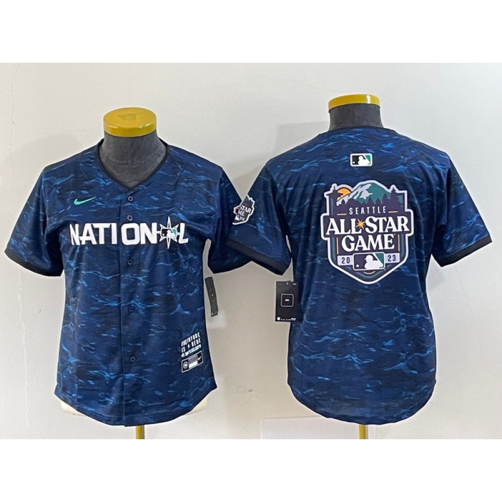 Youth 2023 All-star Royal Big Logo Stitched Baseball Jersey 1
