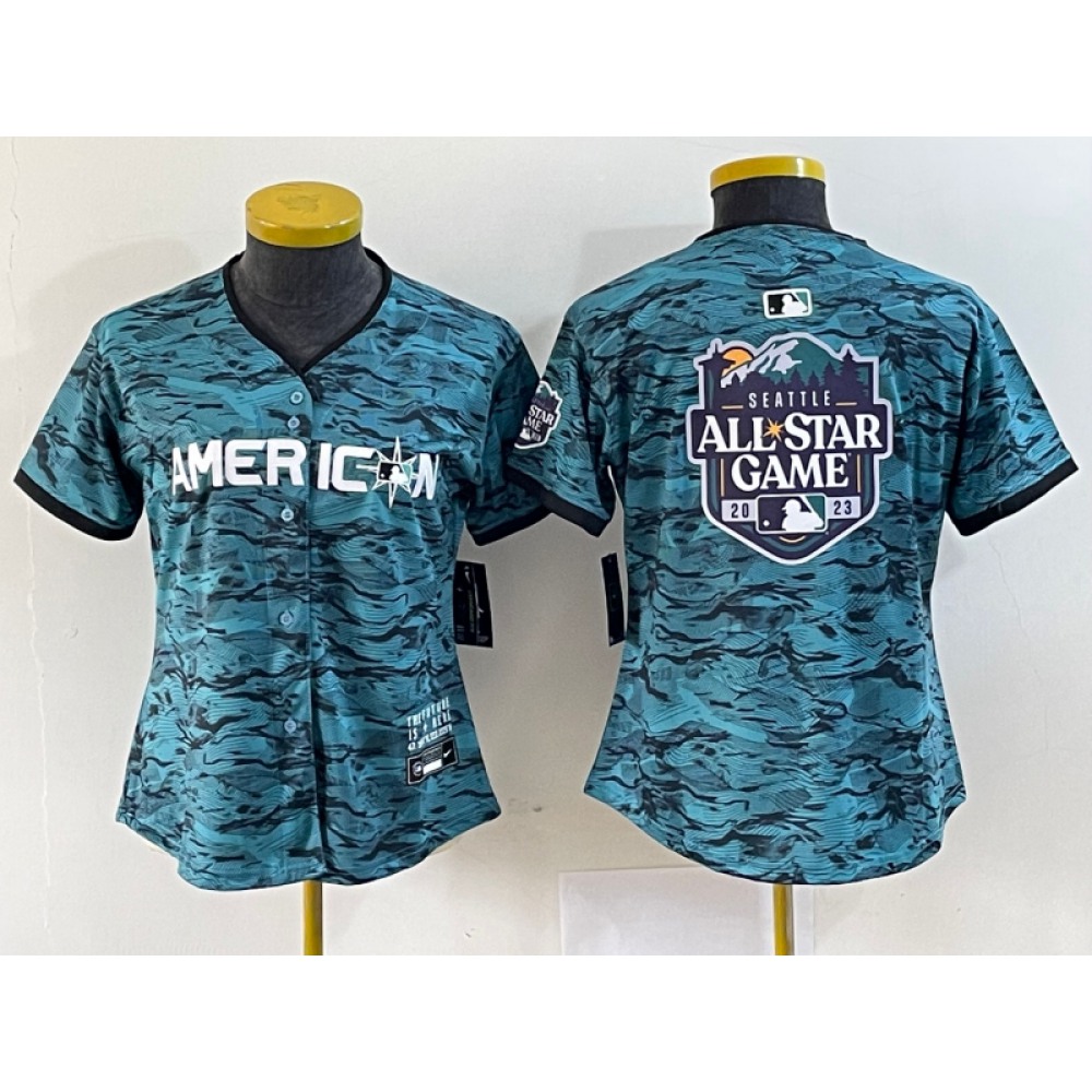Youth 2023 All-star Teal Big Logo Stitched Baseball Jersey 1