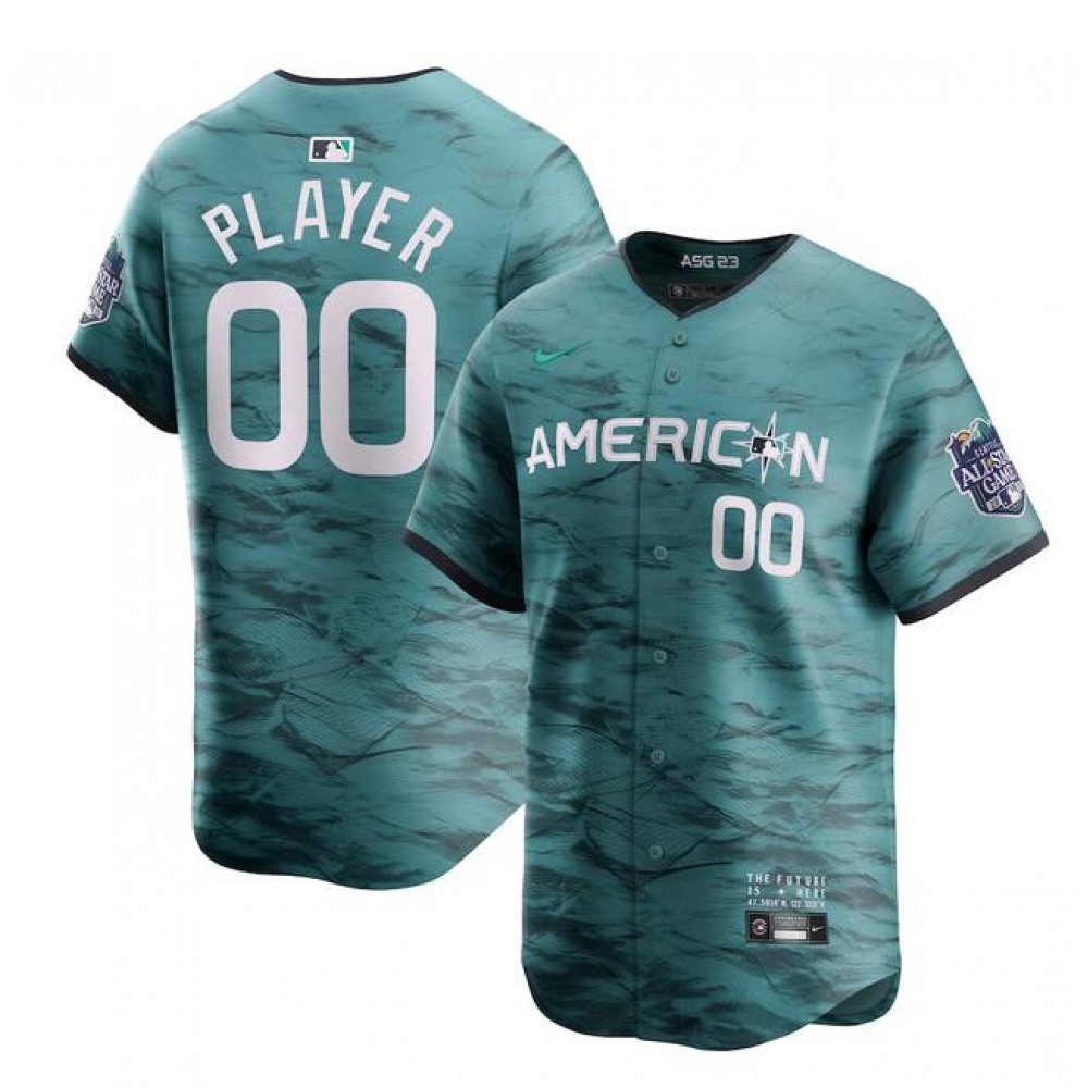Youth ACTIVE PLAYER Custom Teal 2023 All-star Cool Base Stitched Baseball Jersey 1