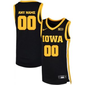 Youth Iowa Hawkeyes Custom Black Basketball Stitched Jersey