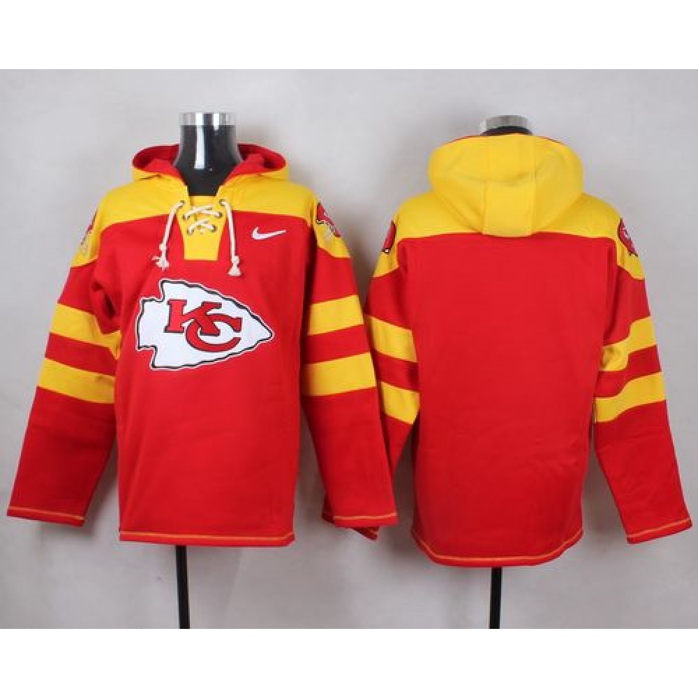 Youth Kansas City Chiefs Blank Red Pullover Hoodie 1